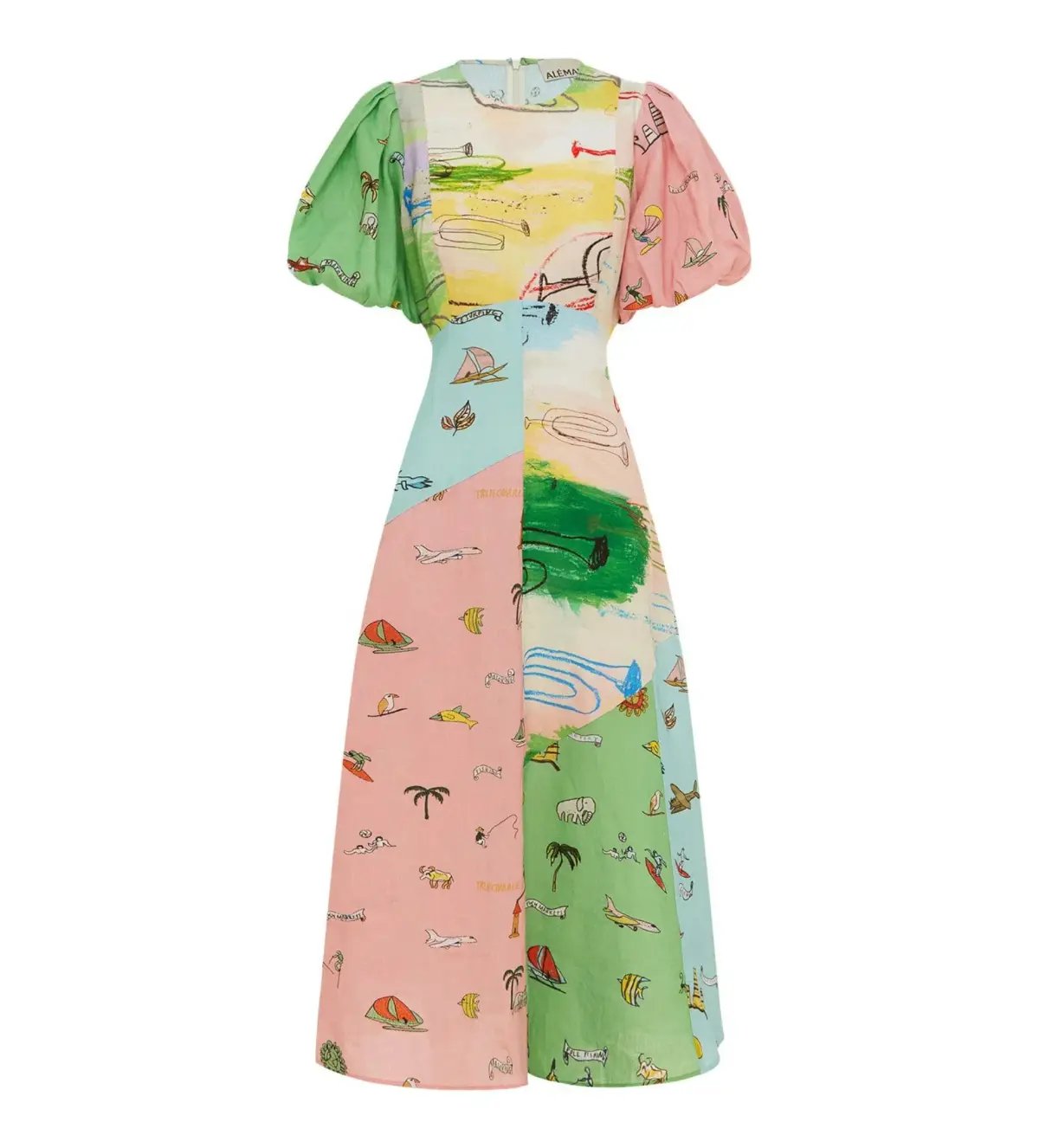 Alemais Jet Midi Dress Multi Print Size AU 12 photo 8
