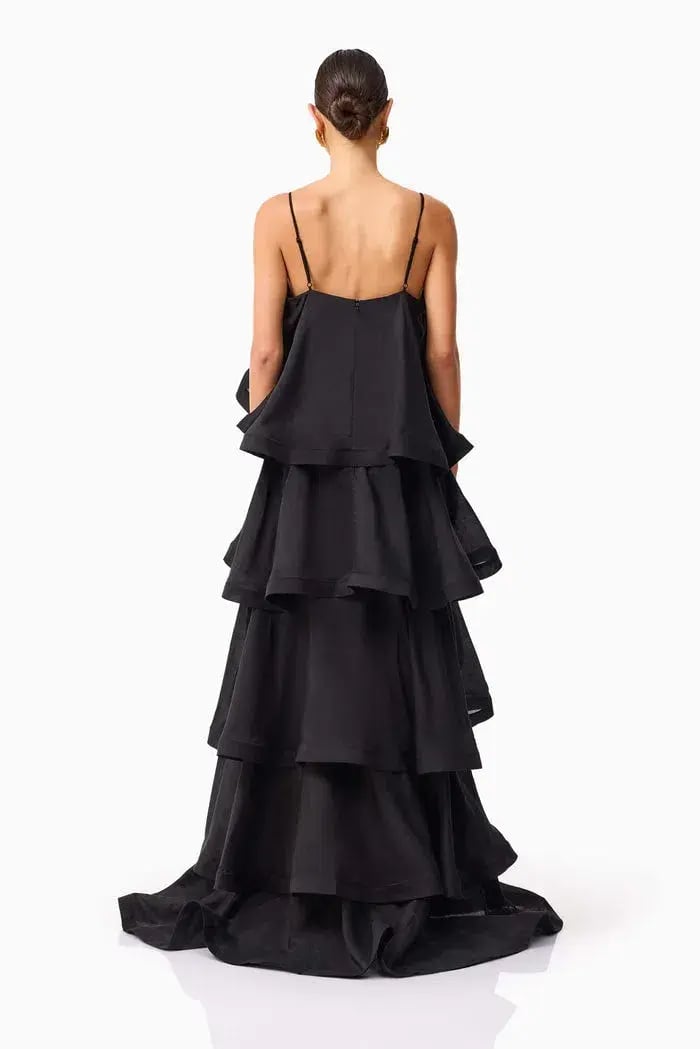 Elliat Tilly 5 Tiered Maxi Dress in Black Size XS / AU 6 photo 4