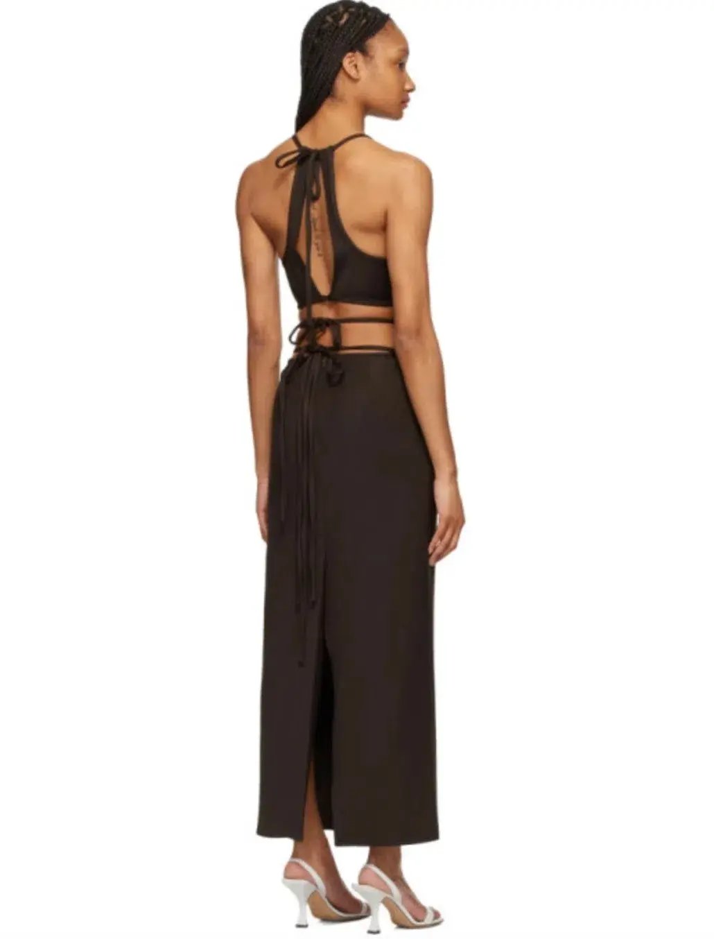Christopher Esber Wrapped Interlock Tie Halter Dress photo 2