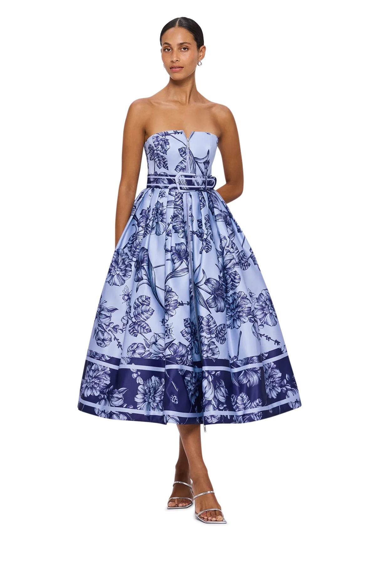 LEO LIN NORINE BUSTIER MIDI DRESS - HYACINTH photo 4