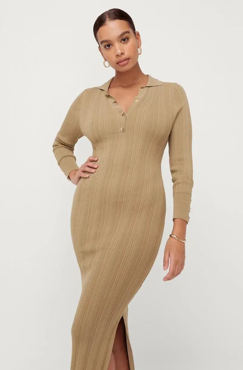 Sheike Rib Polo Dress Green Size 6 photo 2