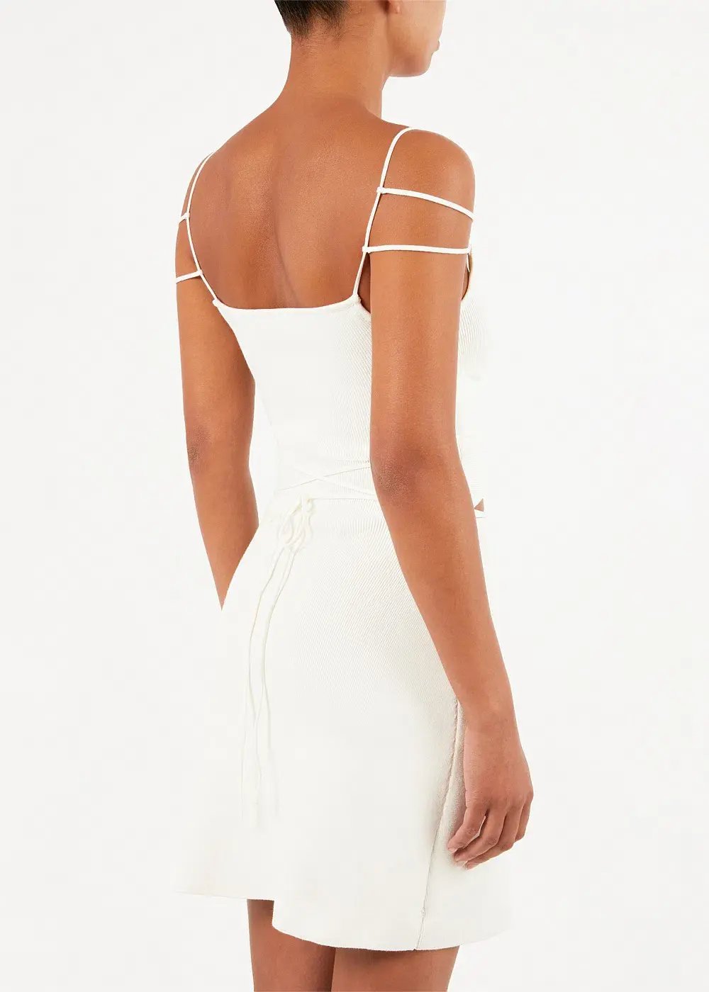 Mach & Mach Ivory Matilde Mini Dress Ivory photo 3