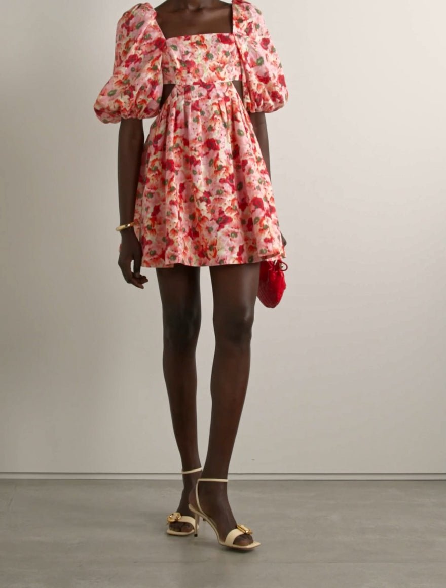 Zimmermann Lightburst Cutout Floral Linen Minidress photo 3