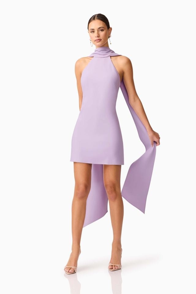 Elliatt Mira Halter Mini Dress - Lilac photo 3
