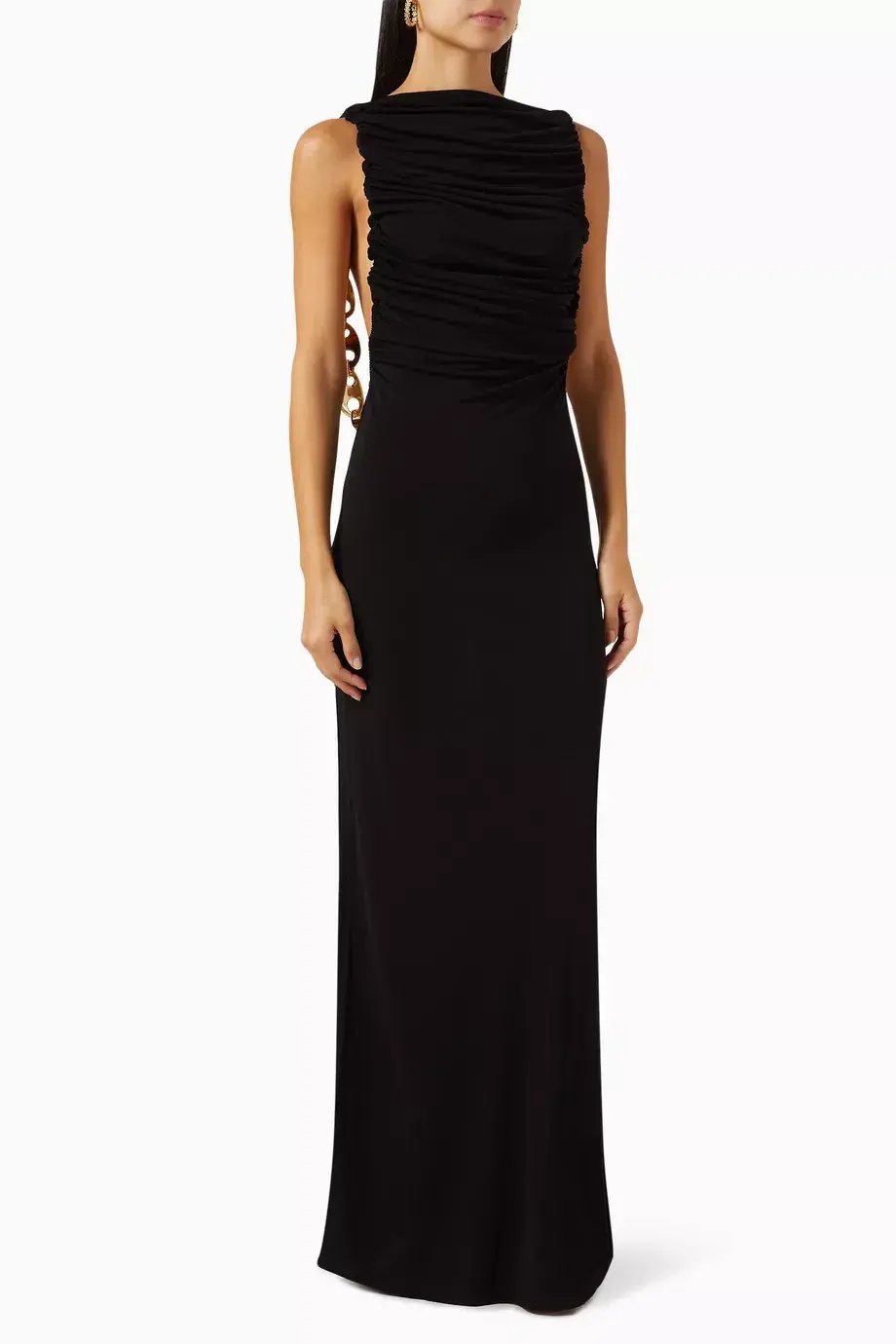 Christopher Esber Sculpted Ruched Dress Black Size 10 photo 2