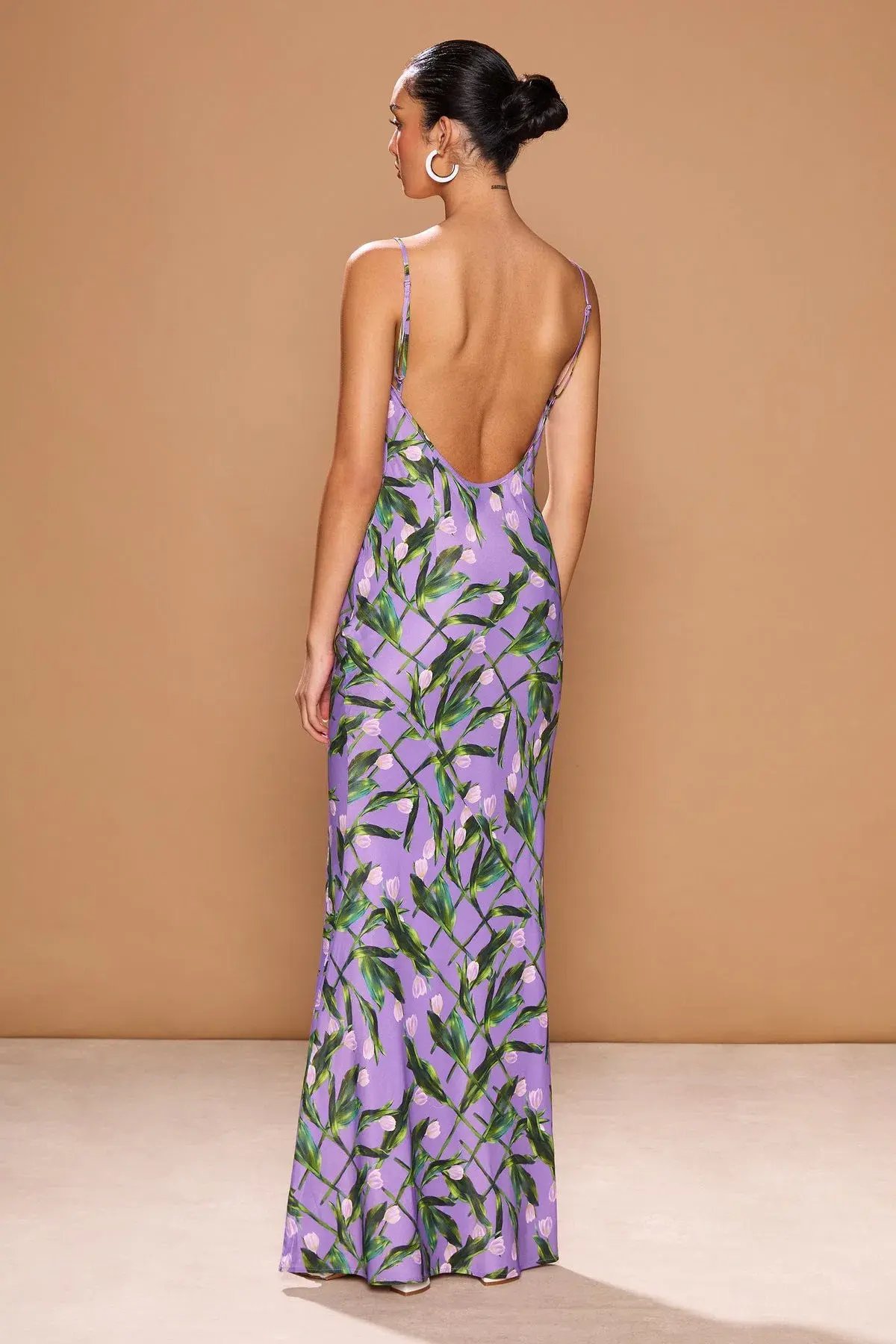 Sonya Moda Portofino Dress Tulipani Viola Floral Size 12 photo 2
