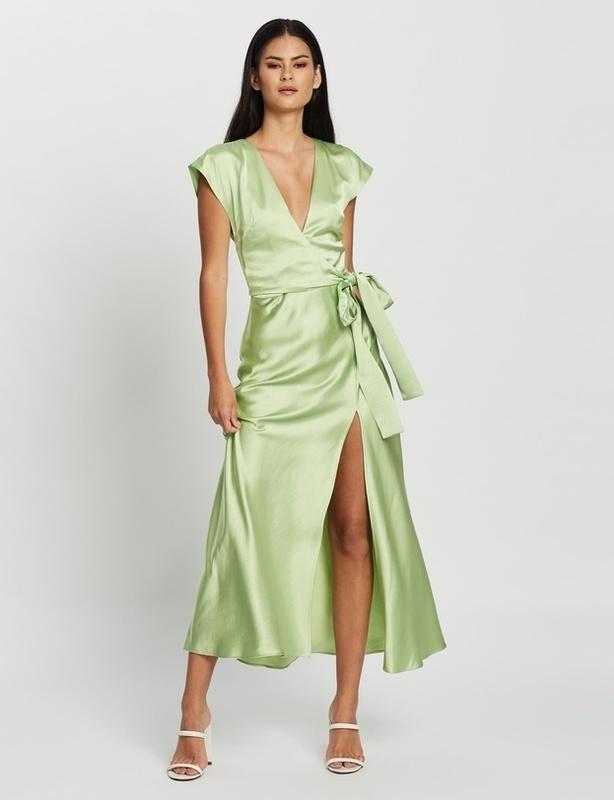 Bec & Bridge Apple Eyes Midi Dress Green Size 8 photo 2