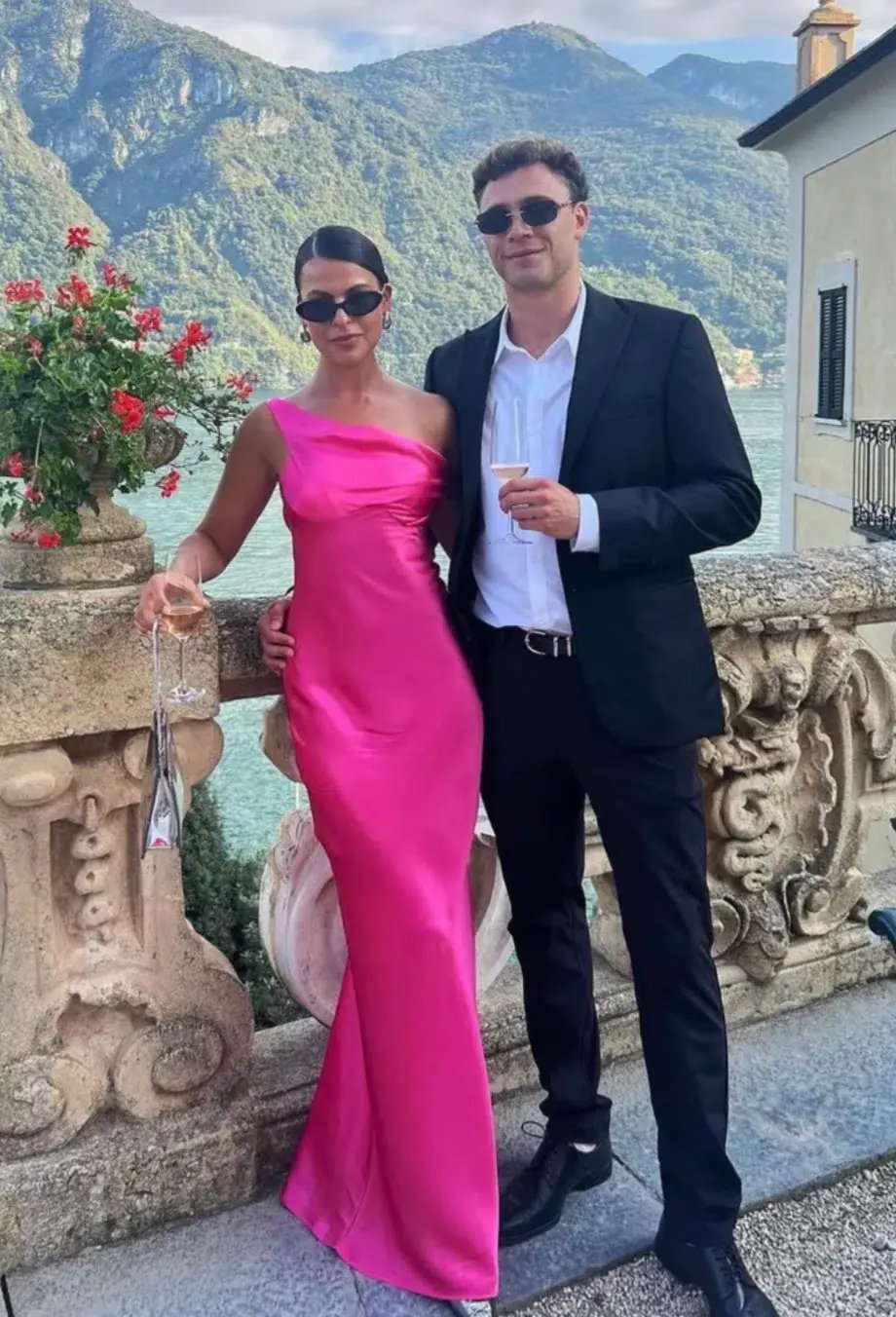 Natalie Rolt Monika Gown Neon Pink Size 8 photo 2