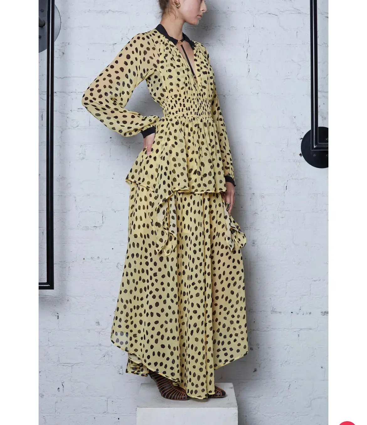 Ecology Layered Dress Black Spot Size 6 photo 2