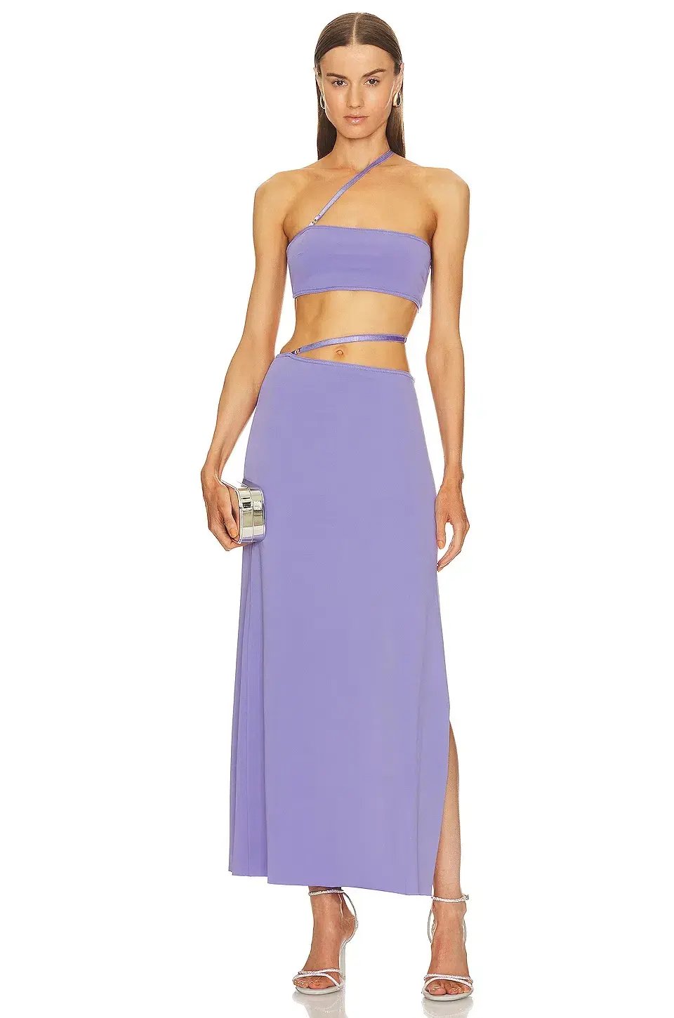 Bec & Bridge Zadie Crop Top & Strap Maxki Skirt Set Grape Purple Size 8 photo 4