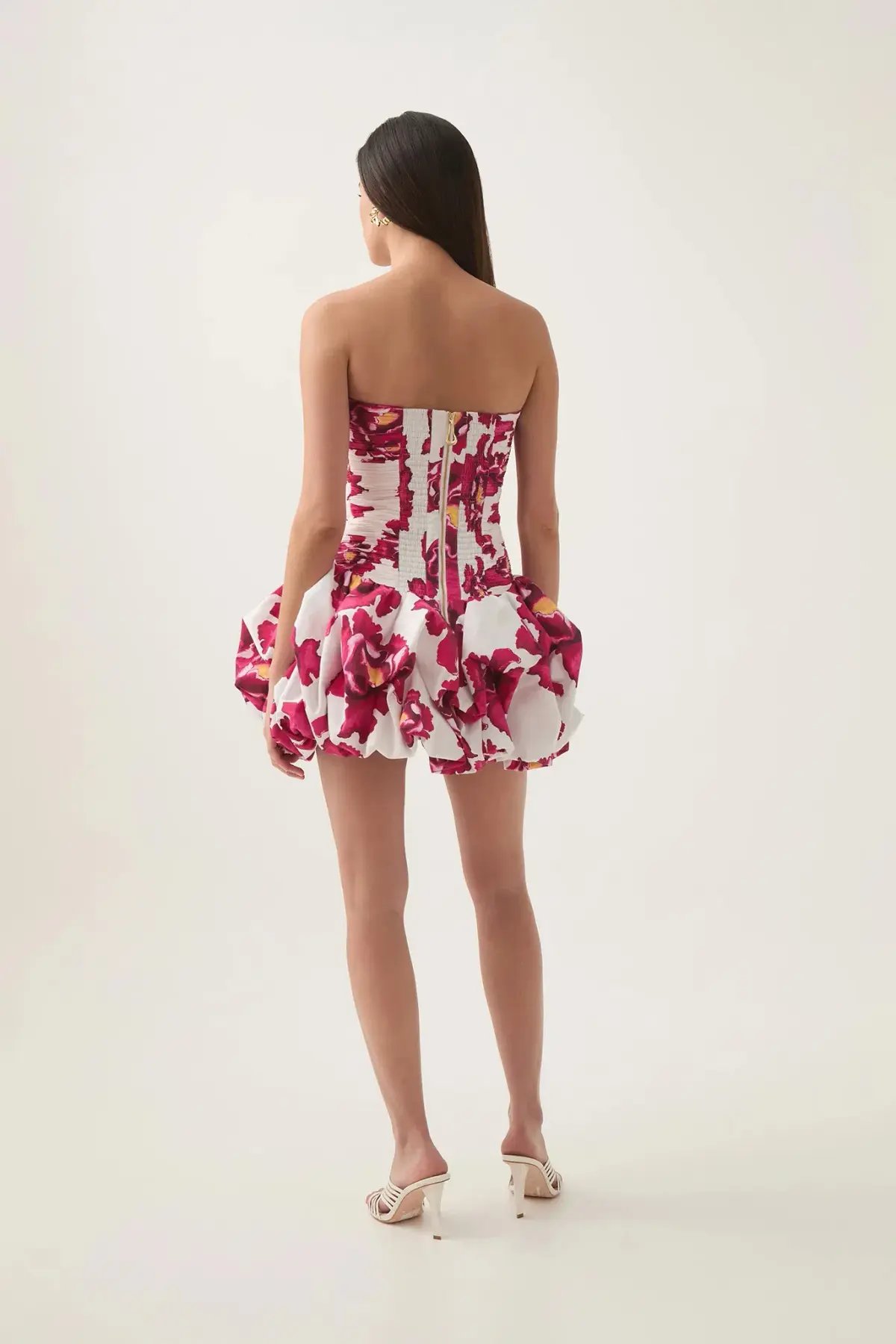 AJE Violette Bubble Hem Mini Dress Boldly Bloom Size AU 8 photo 3