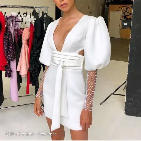 Eliya The Label Gravity Mini Dress White Size L / Au 12 photo 2