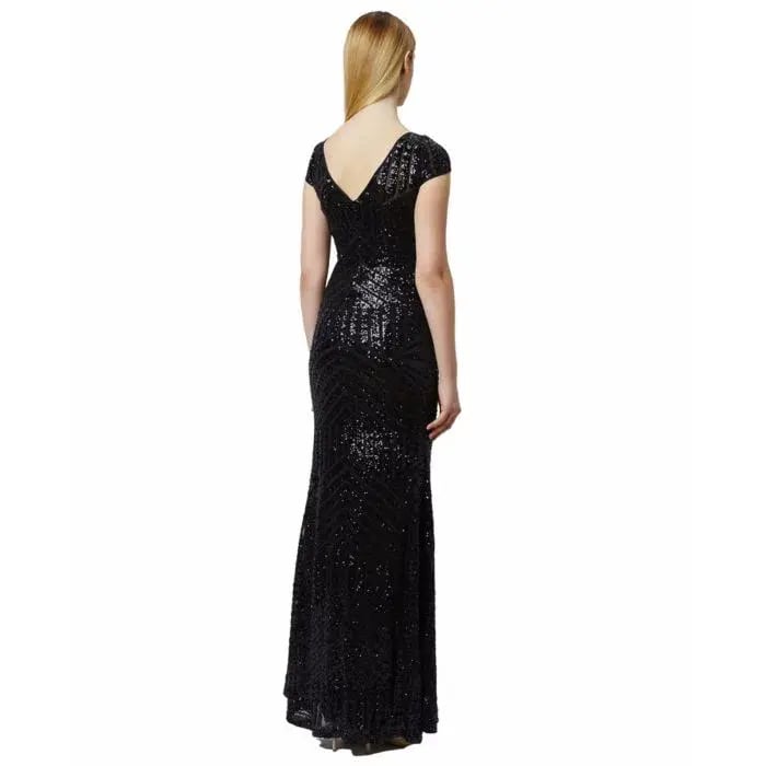 Langhem Ida Sequin Gown Black Size 18 photo 2