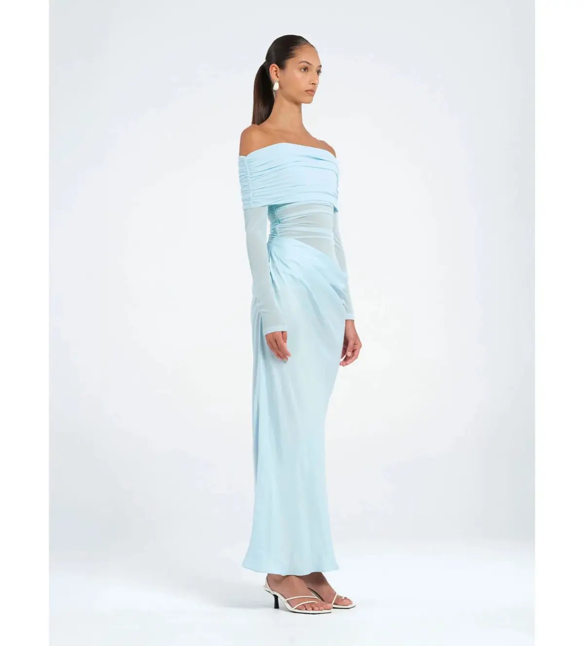 Benni Yasmin Maxi Dress Baby Blue Size 8 photo 2