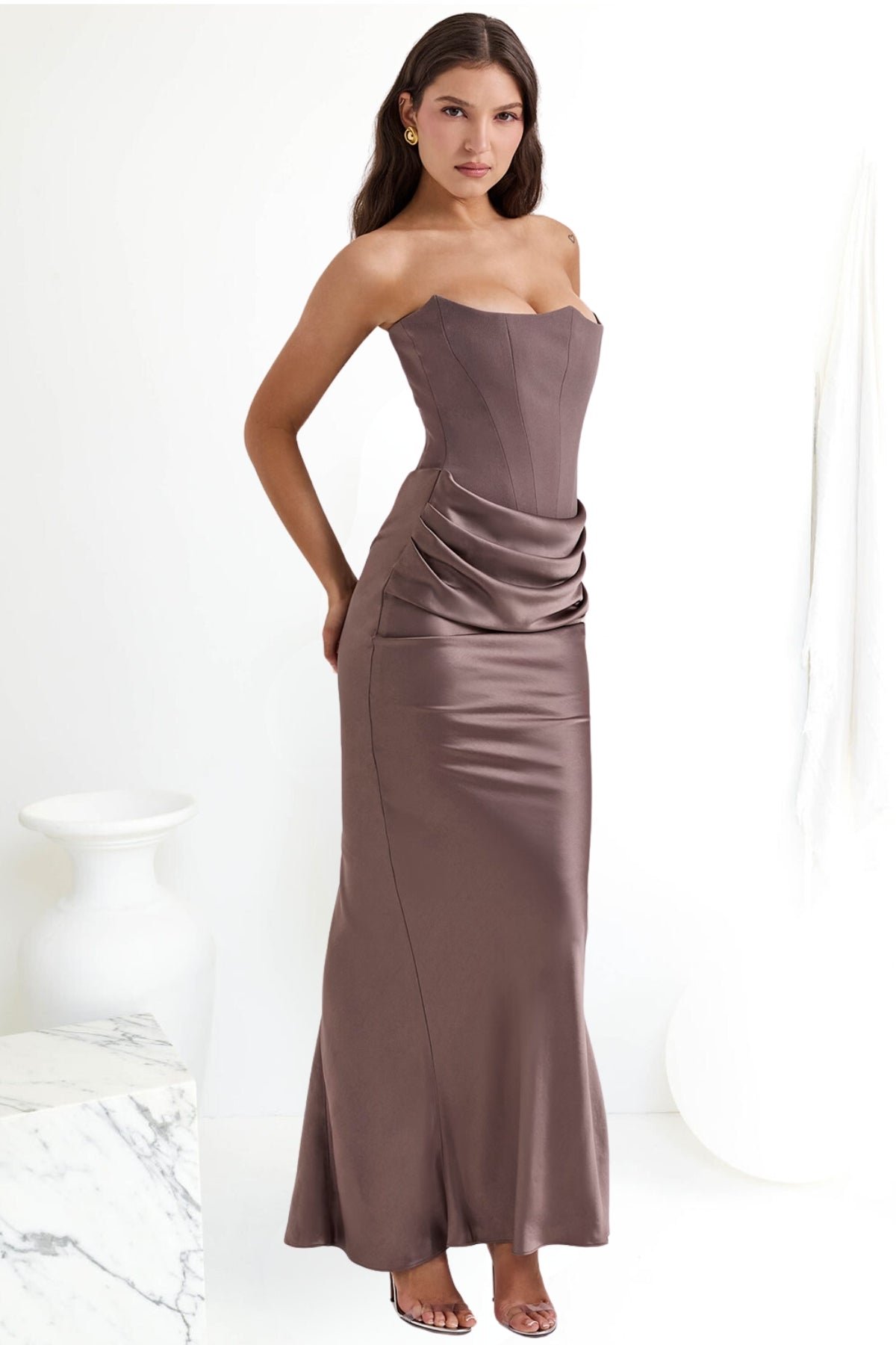 Persephone Corset Dress in Smoke photo 2