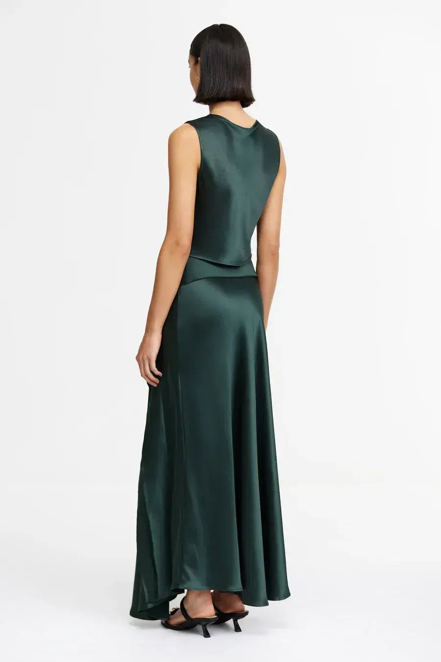 Acler Yewdale Maxi Skirt Deep Olive Size 14 and Asney Top Size 12 photo 2