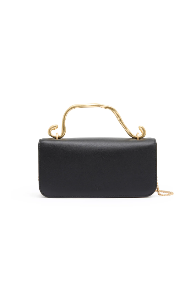 Aje Alessia Flower Clutch Bag Black Size One photo 4