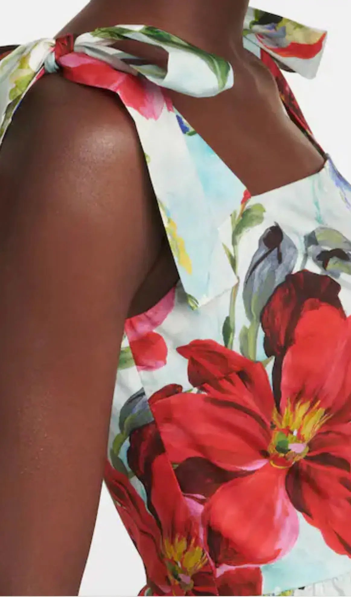 Dolce & Gabbana Cotton Poplin Mini Dress Floral Size 12 photo 5