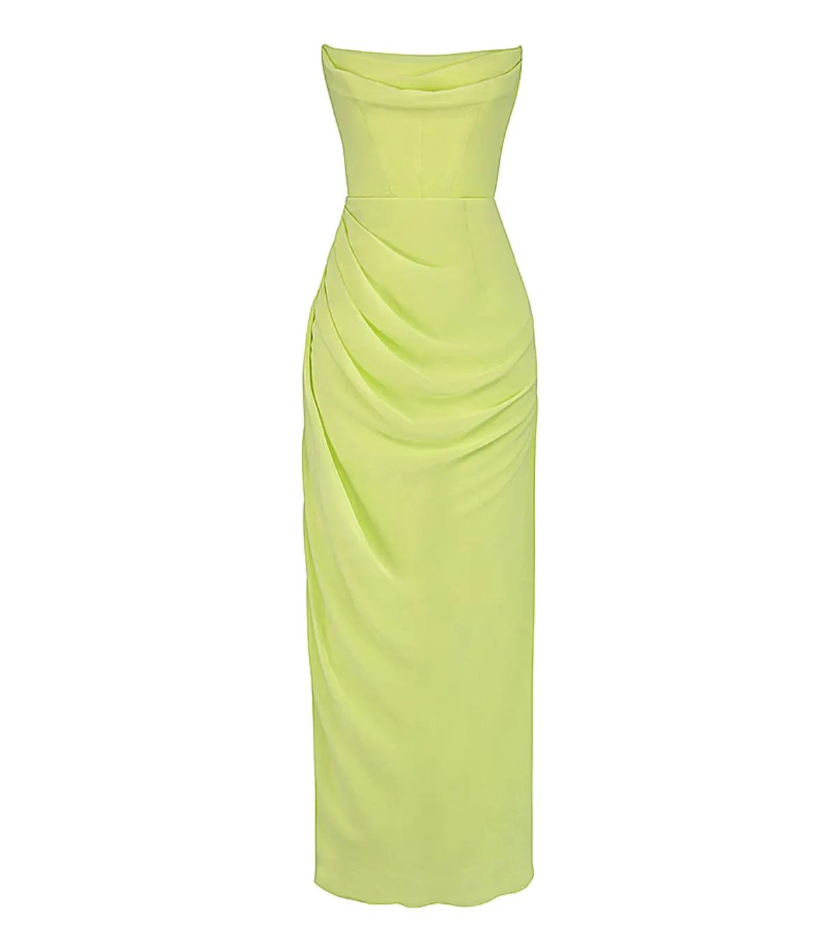 House of CB  Adriene Lime Strapless Gown Lime Size L/Au 12 photo 4
