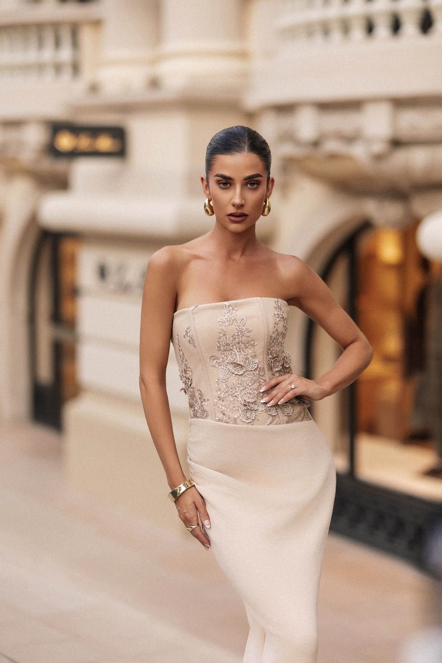 Elle Zeitoune Anastasia Dress - Ecru photo 3