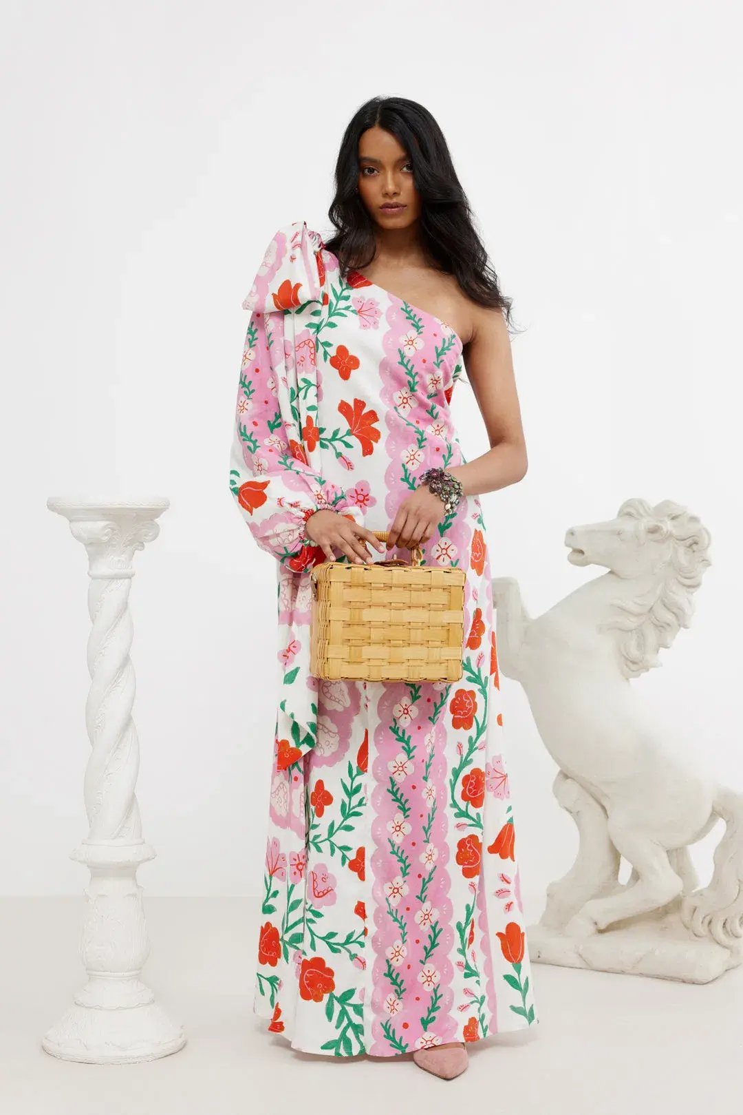 Binny Sunline One Shoulder Maxi Dress Floral Size 10 photo 2