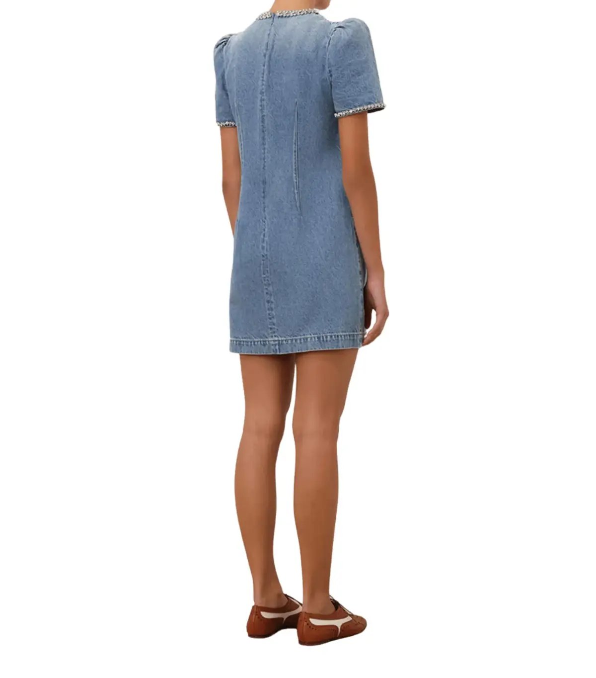 Zimmermann Crush Embellished Denim Mini Dress Blue Size 2 / AU 12 photo 5