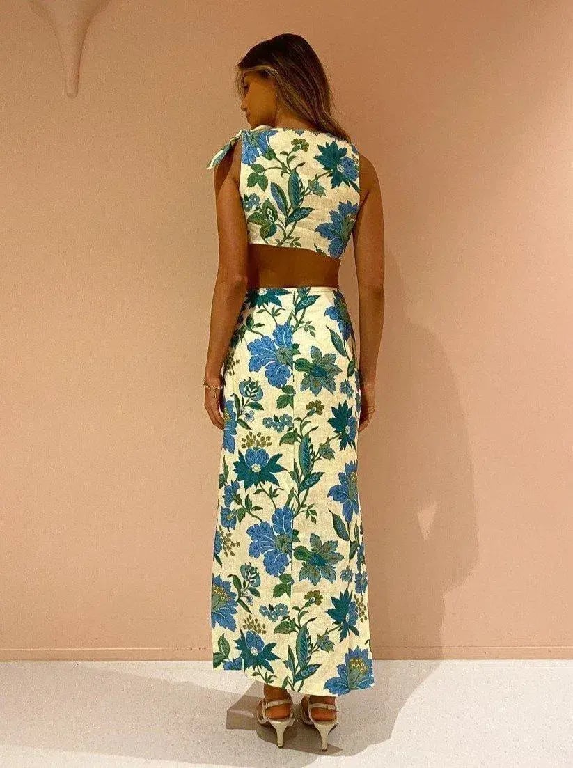 Sir the Label Alexandre Knot Midi Dress Marguerite Floral Print Size 8 photo 3
