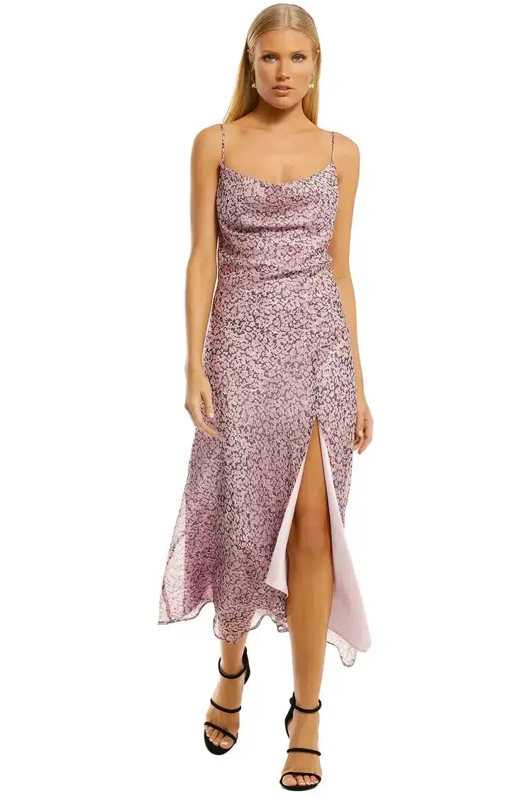 MISHA Lisa Midi Dress Pink Floral Size 6 photo 4