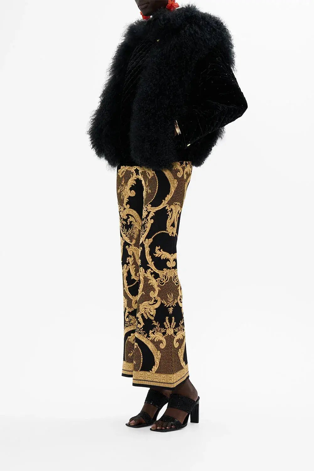 Camilla Magic In The Manuscripts Velvet Jacket with Fur Panels Black Size S/ Size AU 10 photo 3
