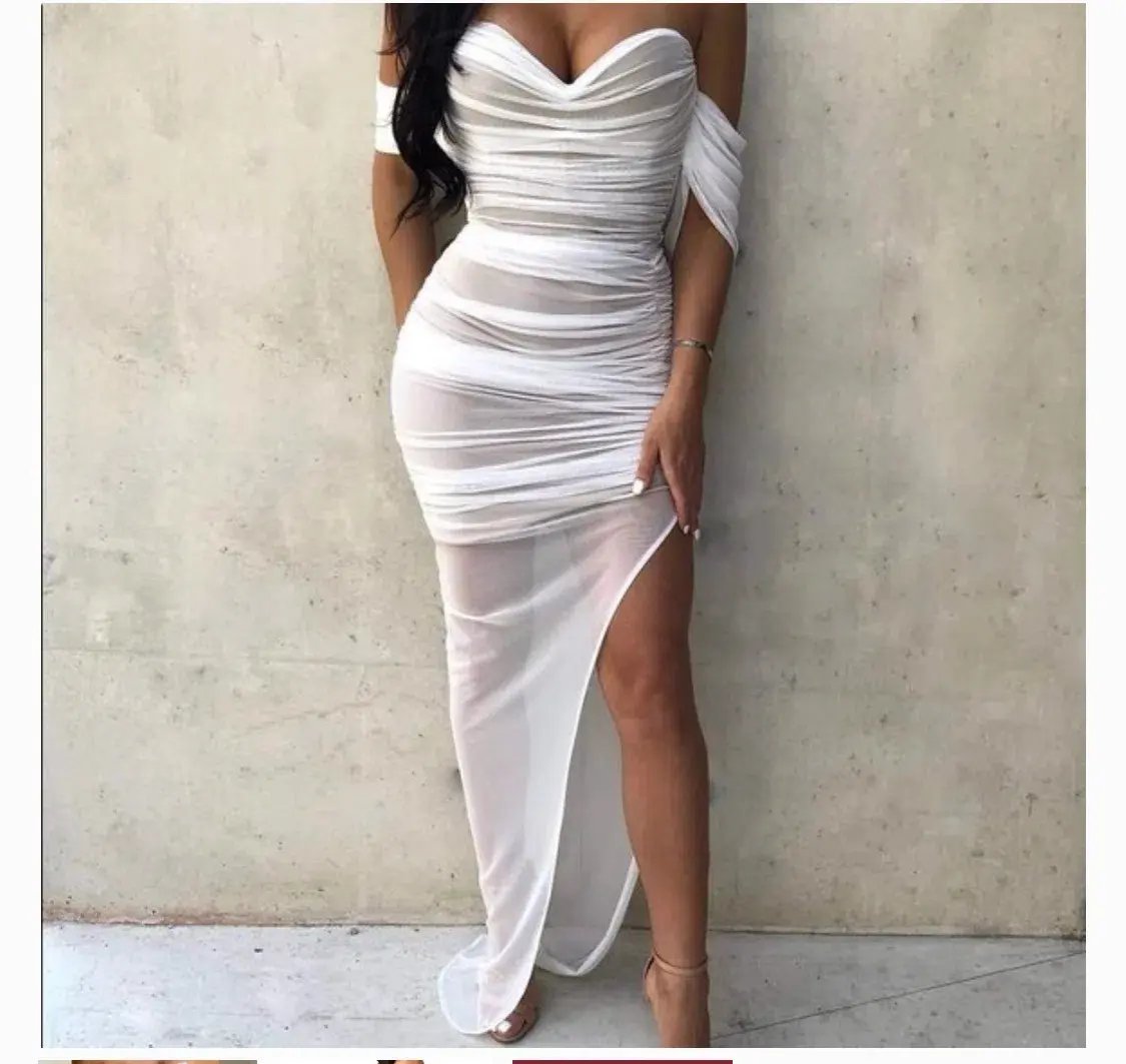 Love Nookie Dita Mesh Gown White Size S photo 3