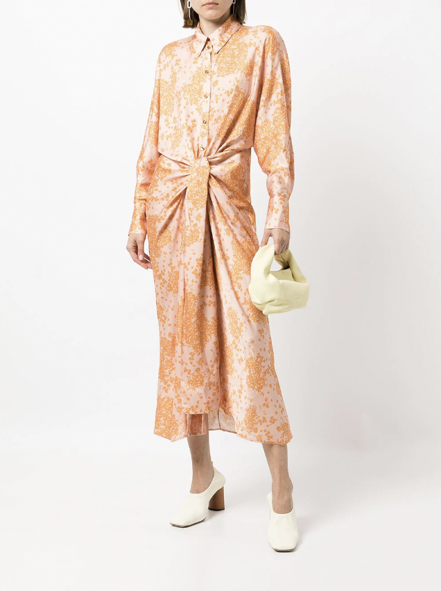 EVERTON FLORAL PRINT SHIRT DRESS BY ACLER ORANGE photo 2