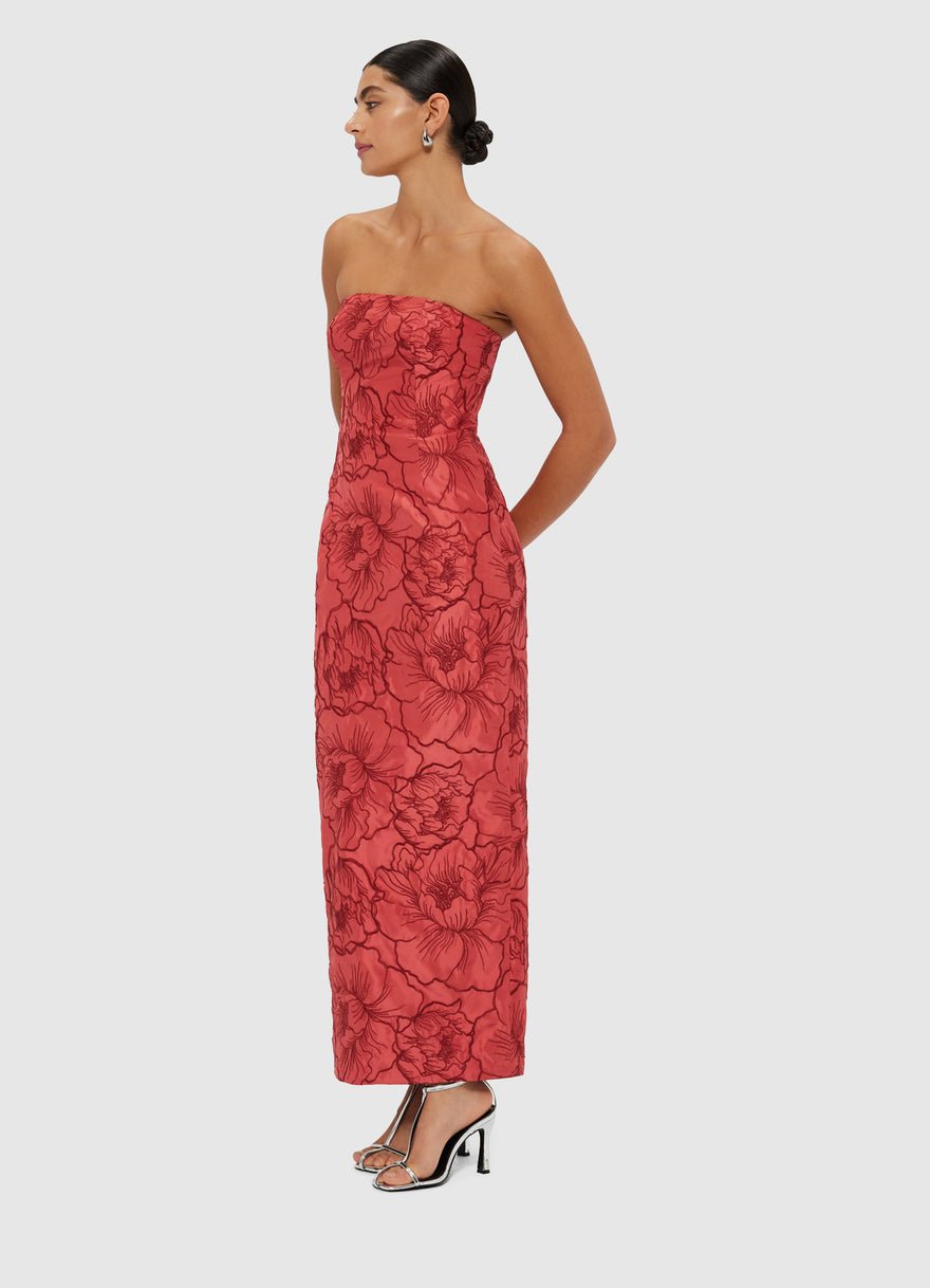 Leo Lin Rayna Bustier Maxi Dress - Mulberry photo 2