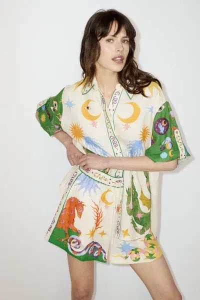Alemais Seeker Shirt Print Size 6 and Short Print Size 8 photo 2