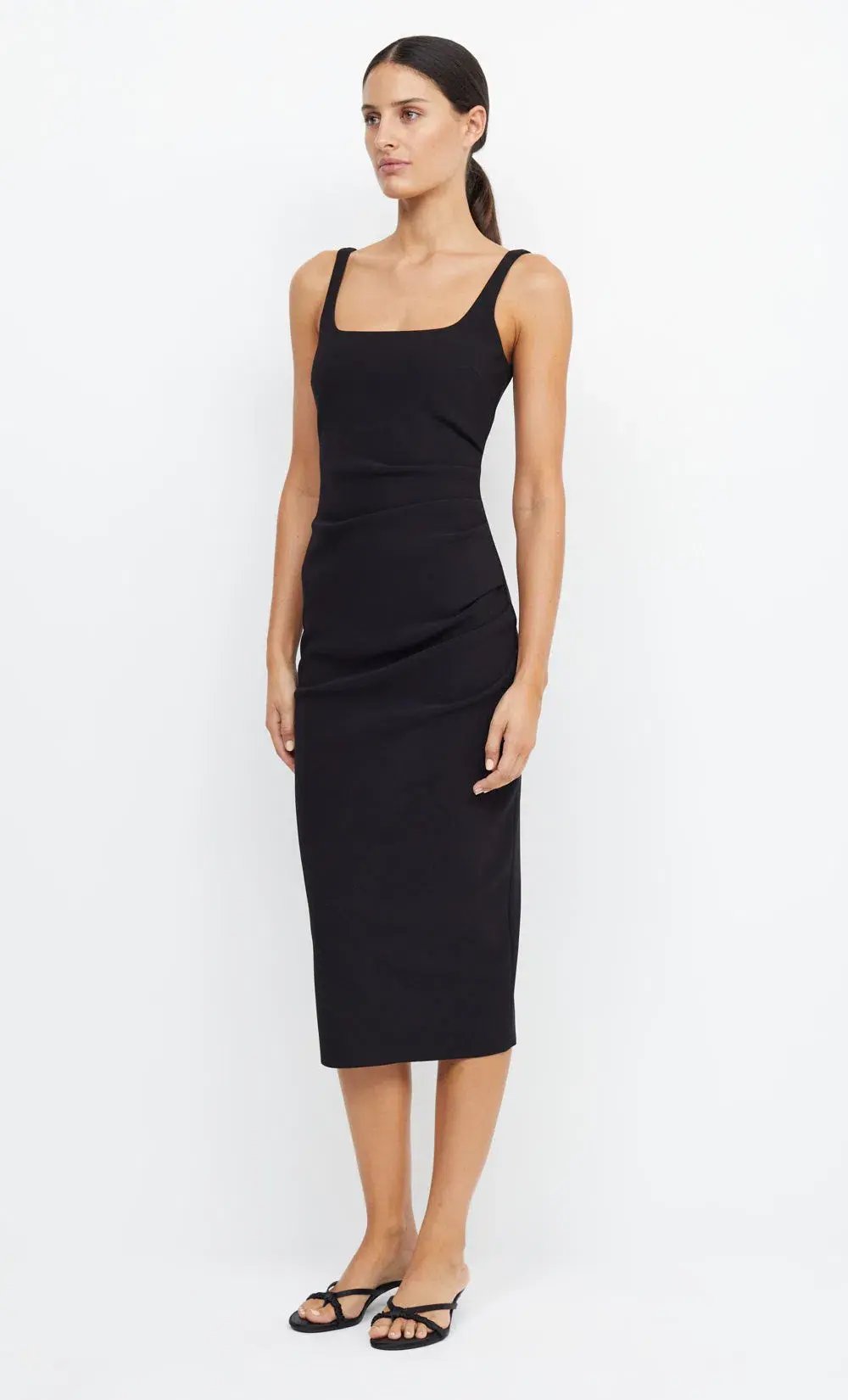 Bec and Bridge Be Mine Square Neck Midi Dress Black Size 14 photo 2