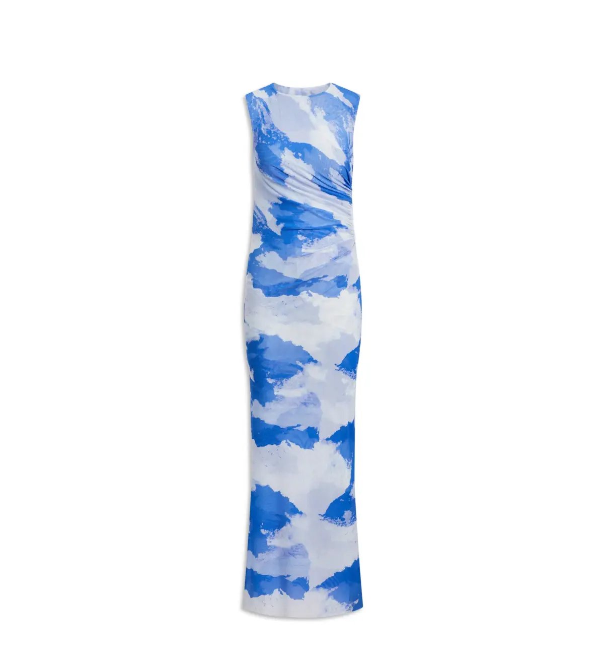 Scanlan Theodore Italian Watercolour Cloud Print Dress Blue Floor Length Size 8 photo 2