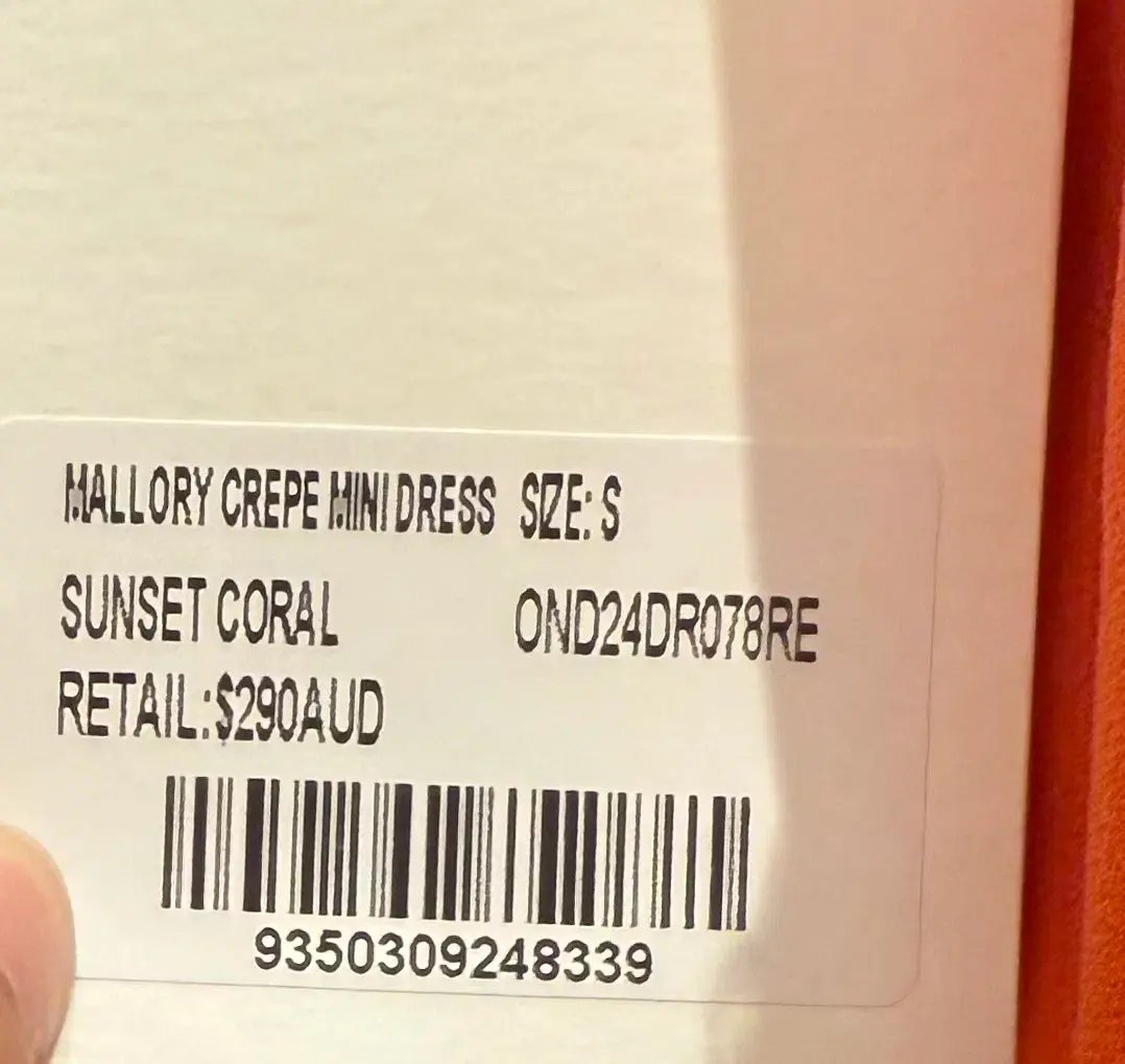 MISHA Mallory Crepe Mini Dress in Coral Size 8/S photo 4