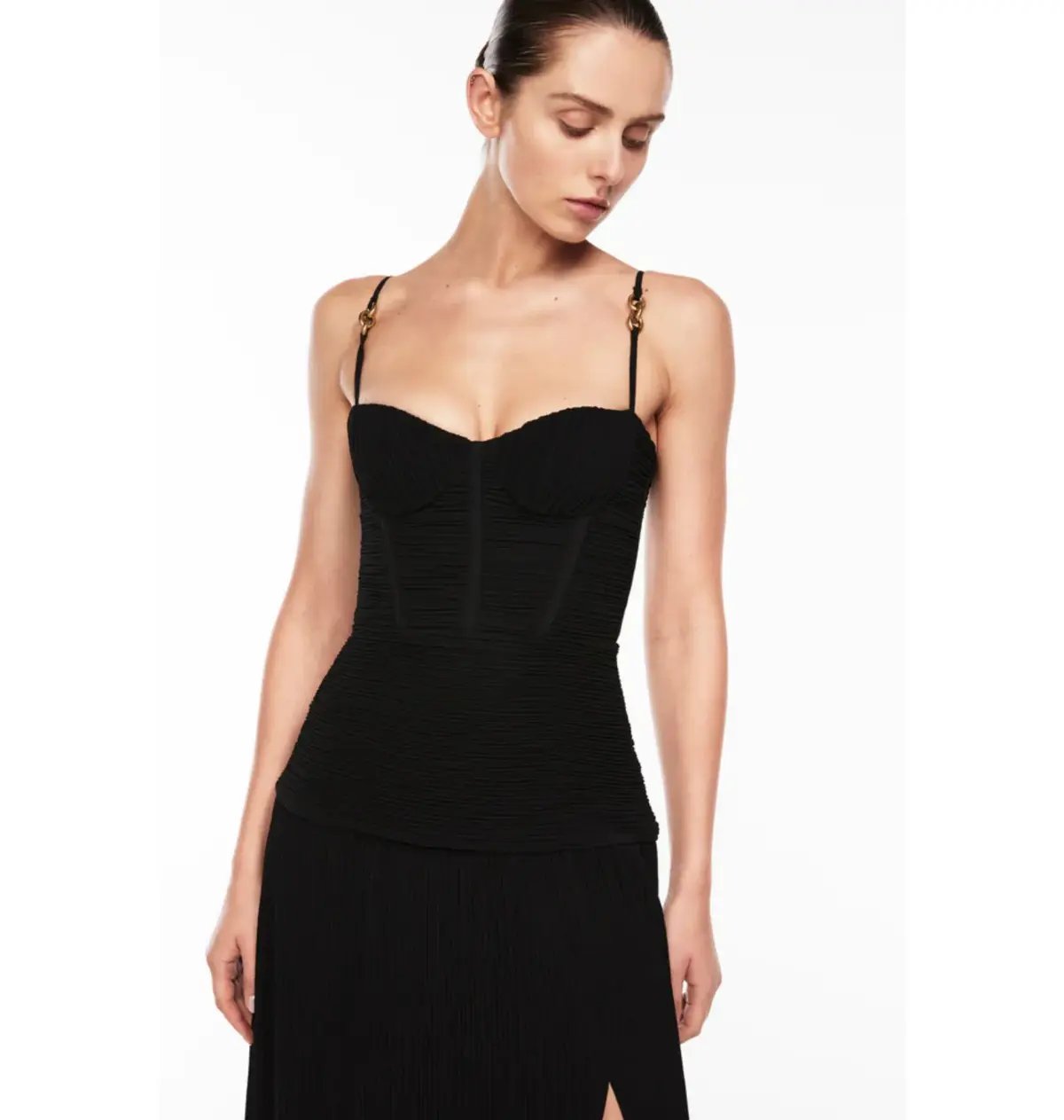 Manning Cartell Double Time Pleat Maxi Dress in Black Size AU 6 photo 3