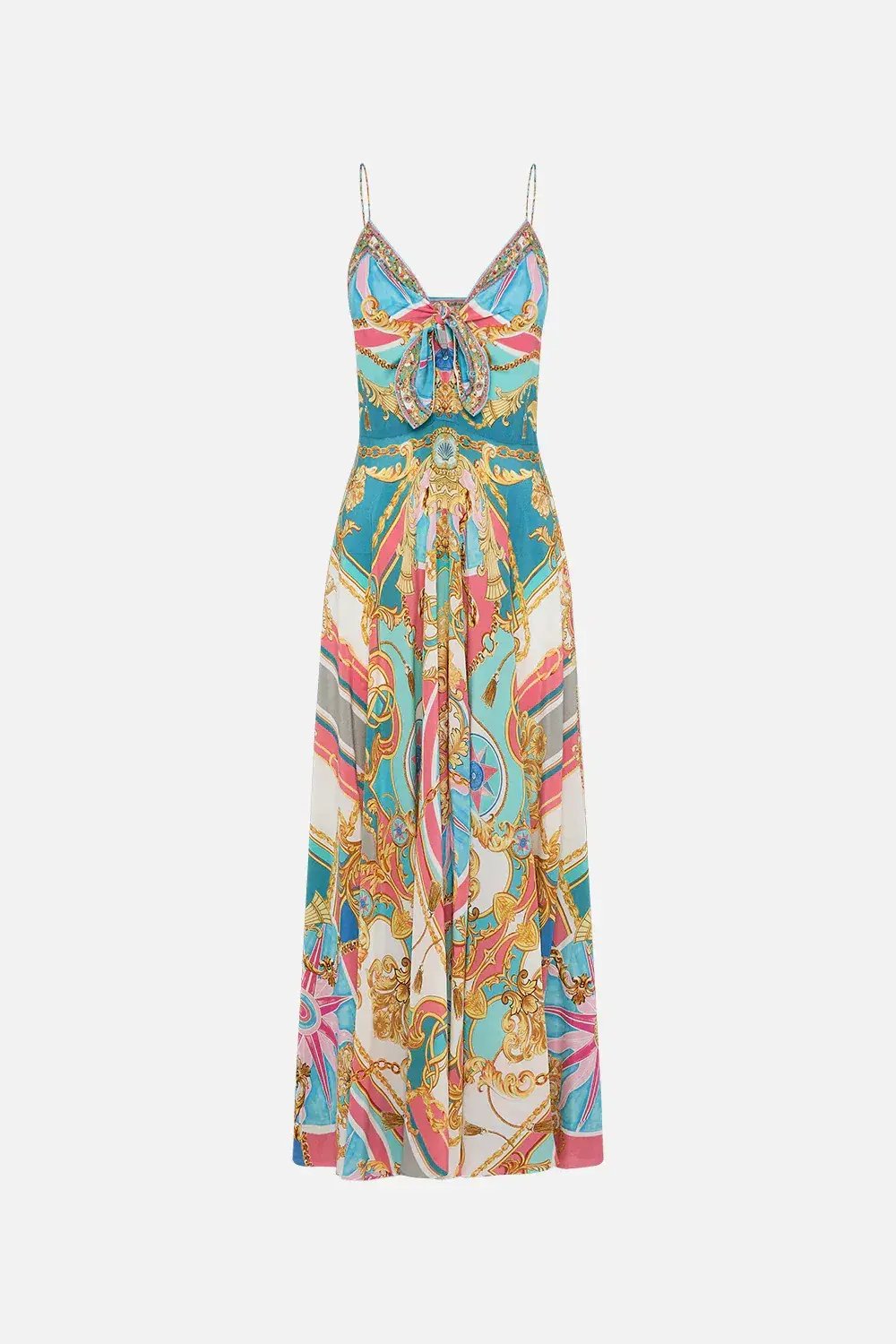 Camilla Sail Away with Me Tie Front Dress Multi Size XS/Au 6 photo 5