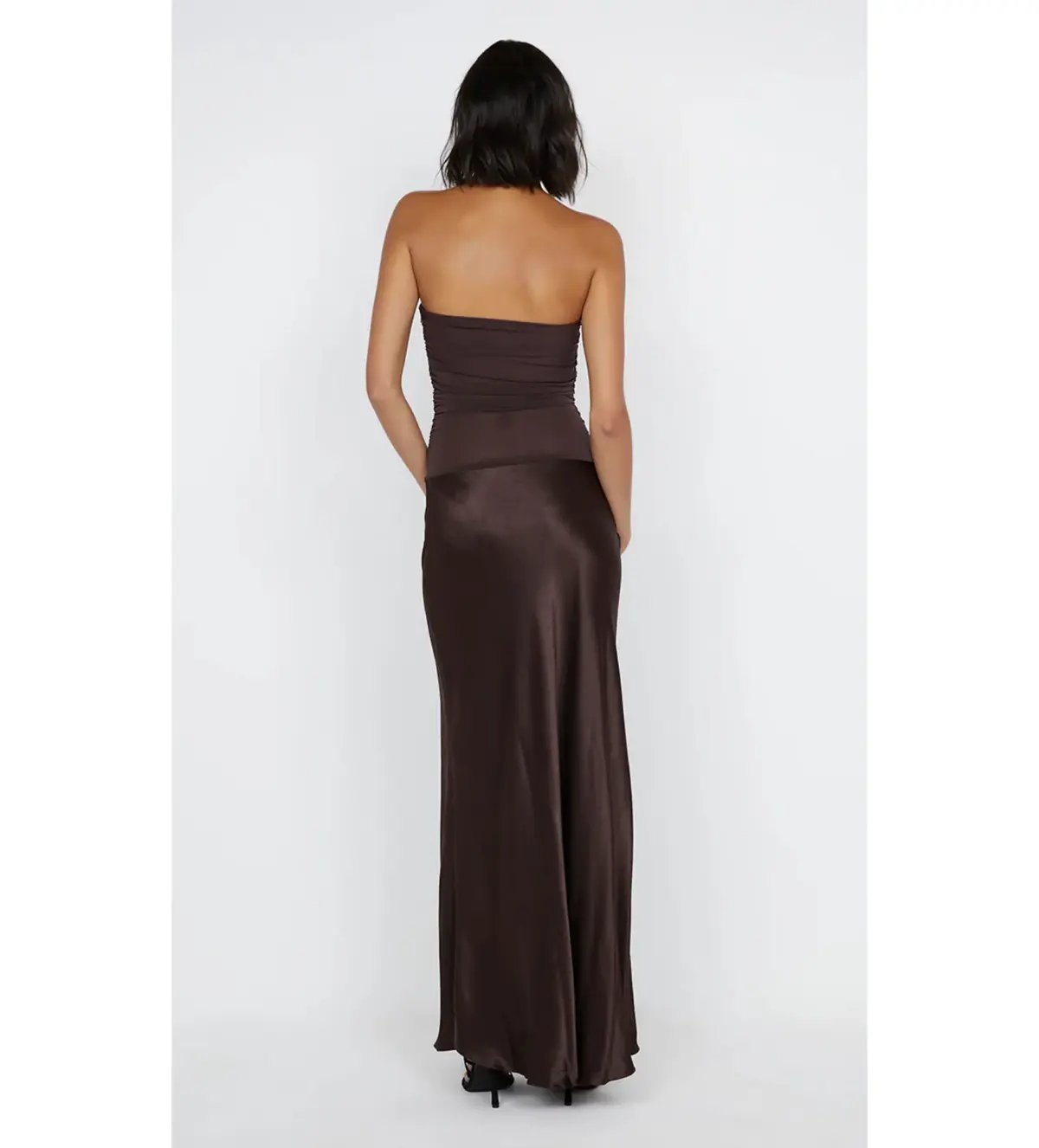 Bec & Bridge Dua Strapless Dress Dark Chocolate Size AU 6 photo 3