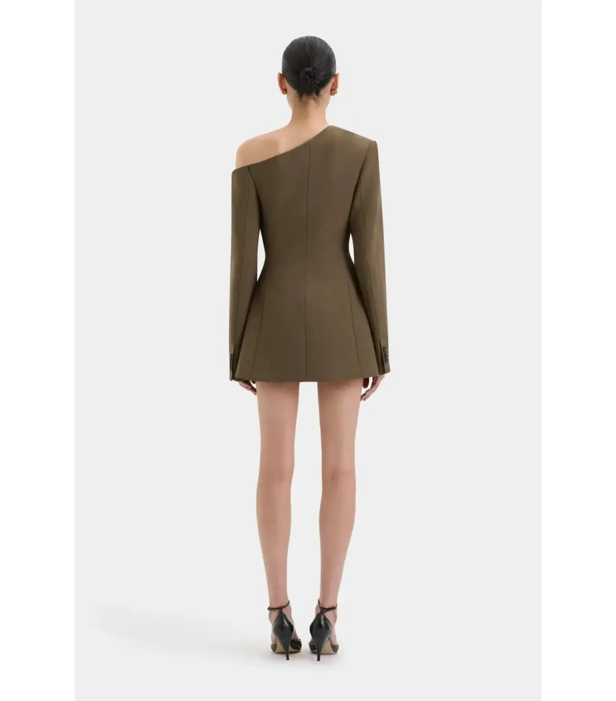 Sir the Label Santoria Mini Dress in Chocolate Marle Size AU 10 photo 4