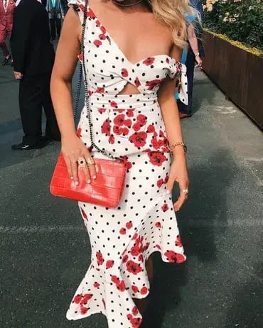 Sheike Poppy Dot Midi Dress Multi Size 10 photo 2
