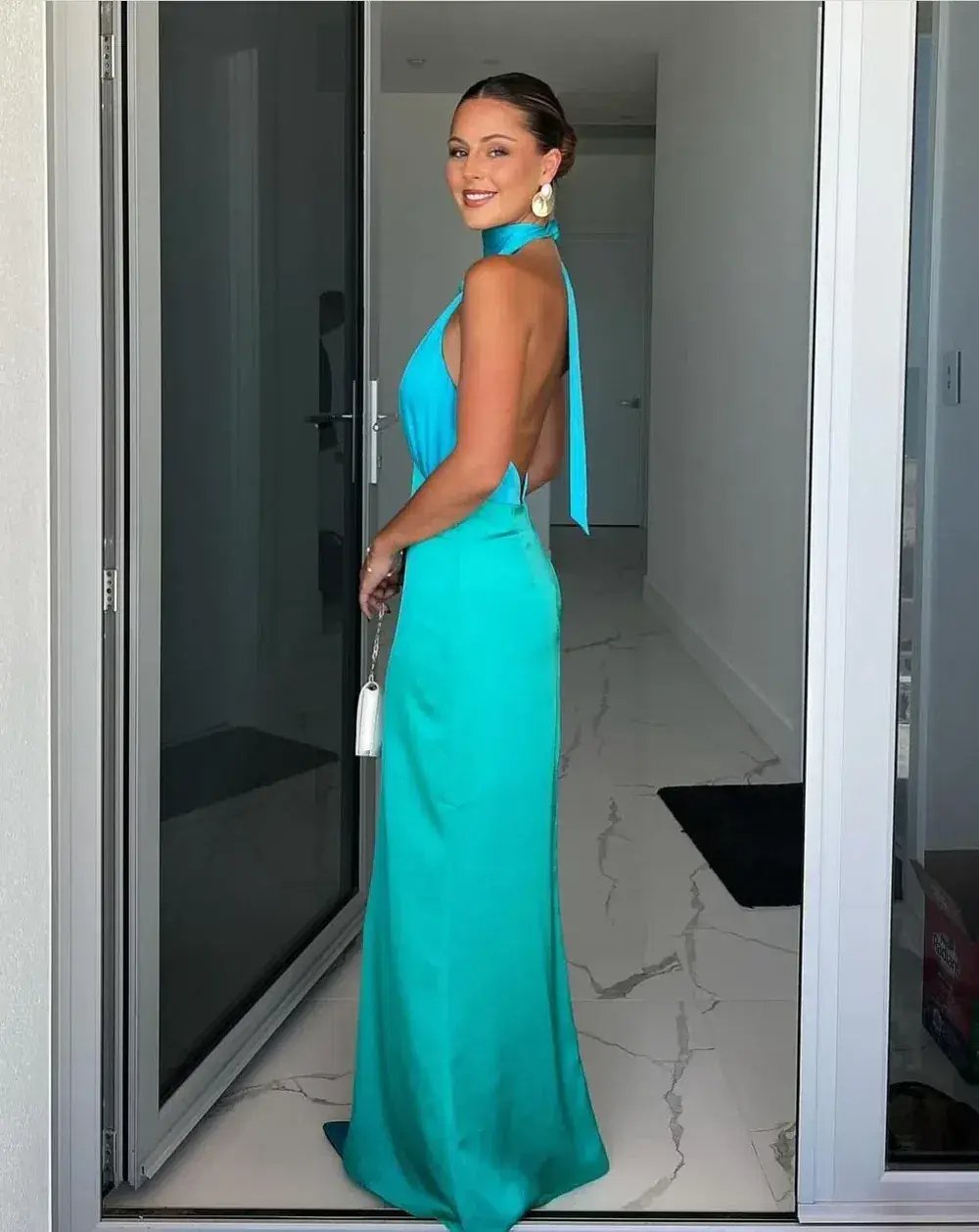 The Wolf Gang Oahu Slip Dress Aquamarine Size S / AU 8 photo 4