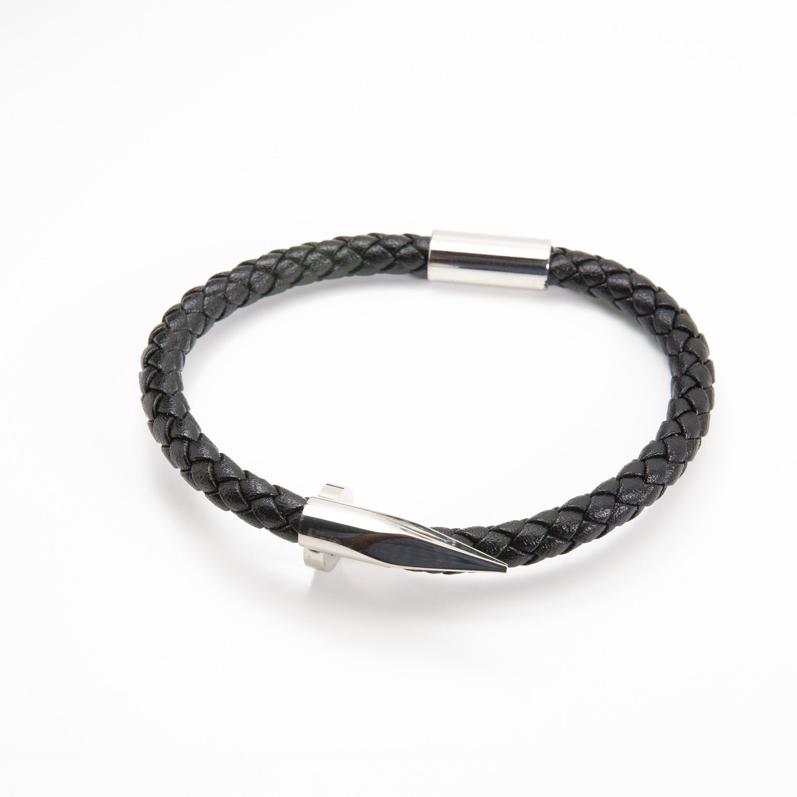 Crucify Leather Bracelet - Silver photo 2