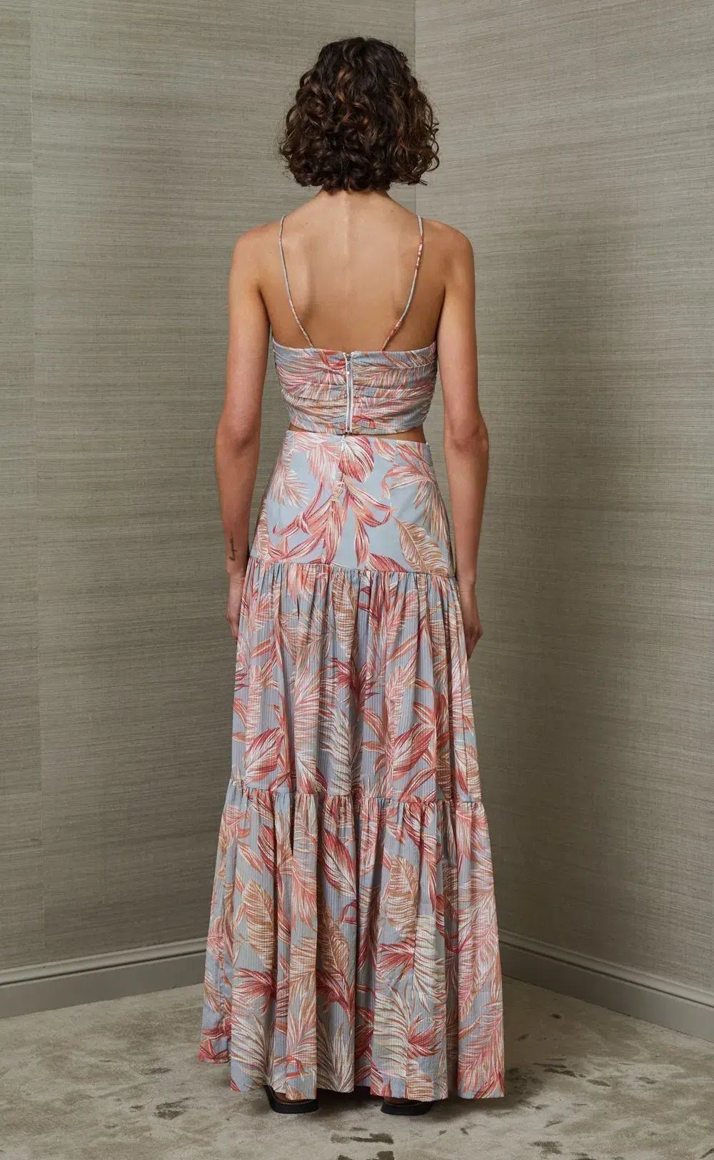 Bec & Bridge Miami Palm Skirt and Top Pink Set Size AU 6 photo 5