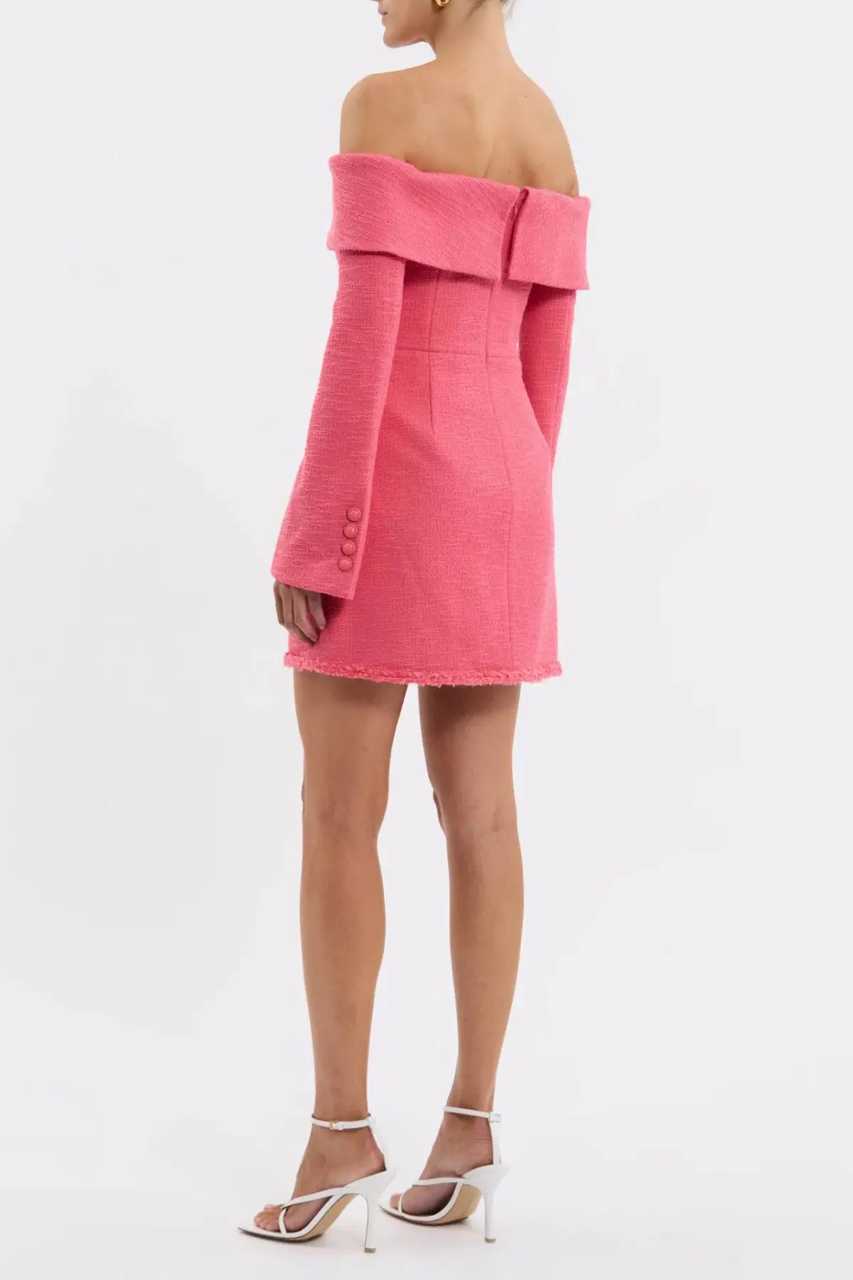 Rebecca Vallance Montana Off Shoulder Mini Dress Rose Pink Size 8 photo 3