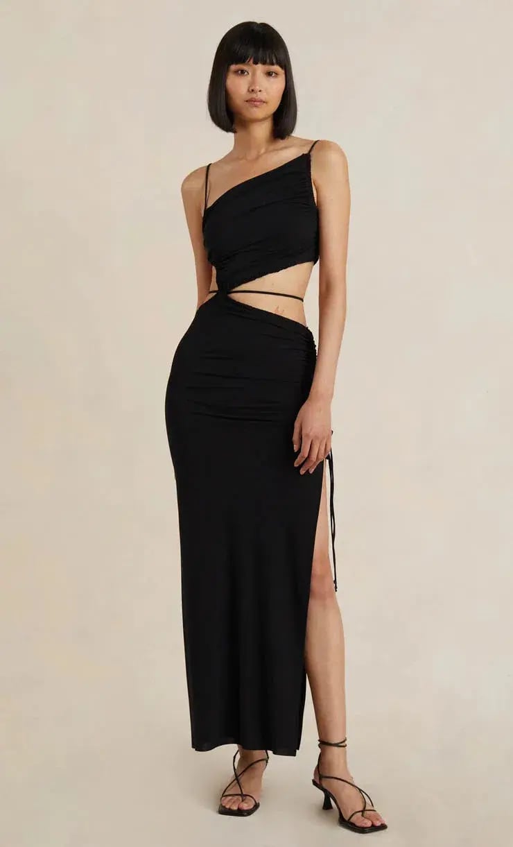 Bec & Bridge Dominique Asym Midi Dress Black size 12 photo 27