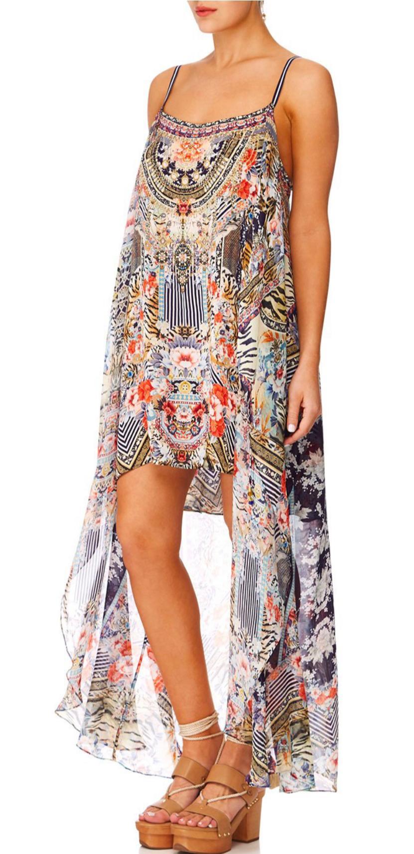 Cam mini dress W long overlay photo 3