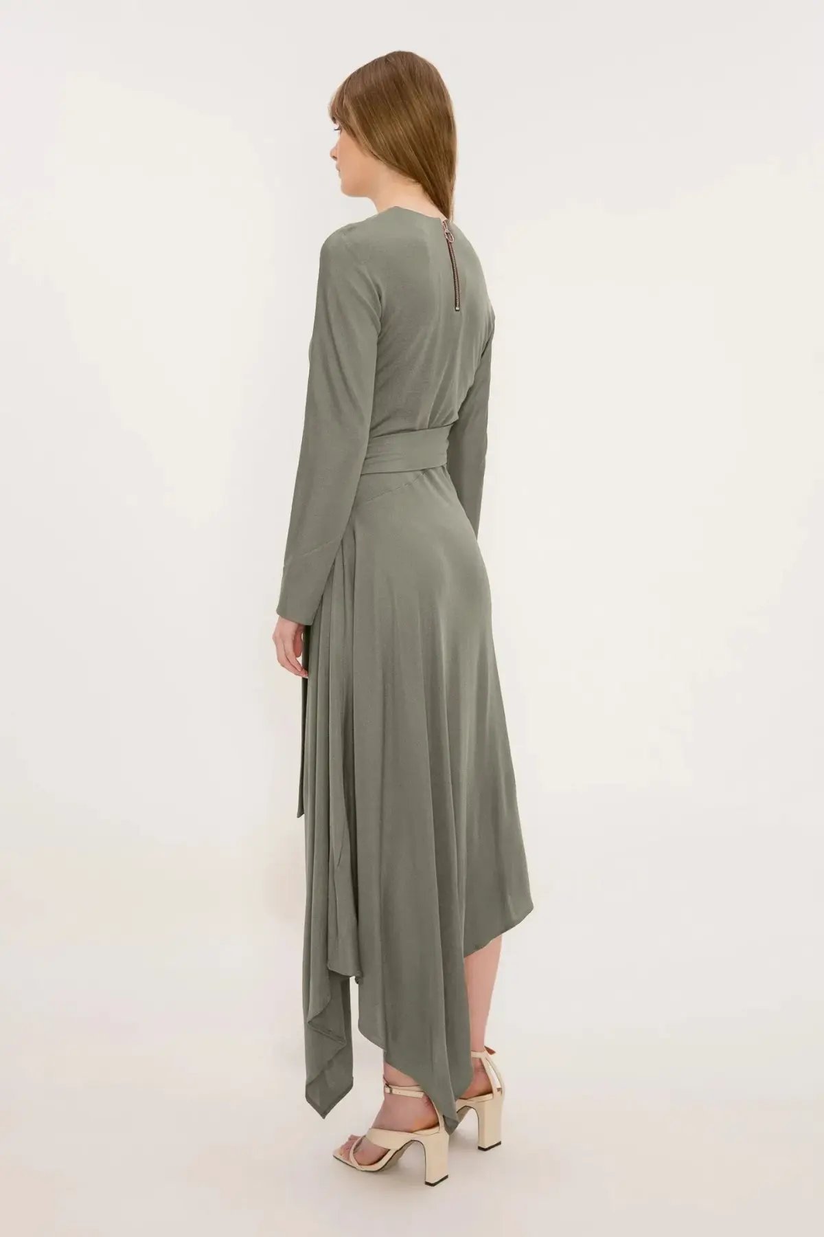 Bianca Spender Boheme Dress Sage Green Size 16 photo 2