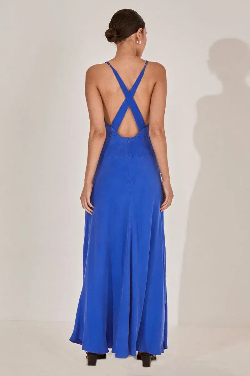 Sovere Arlo Midi Dress Blue Size 6 photo 2