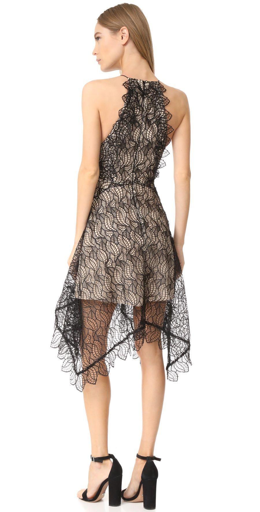 Acler Burton Lace Dress Black/Nude Size 12 photo 2